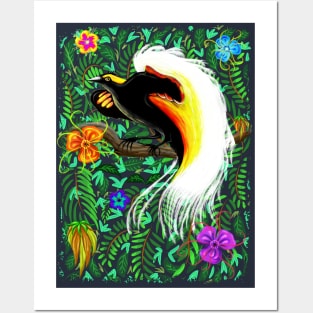 Paradise Bird Fire Feathers Posters and Art